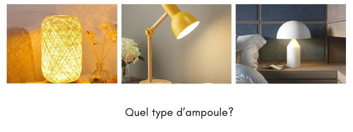 type d'ampoule pour lampe dans une chambre