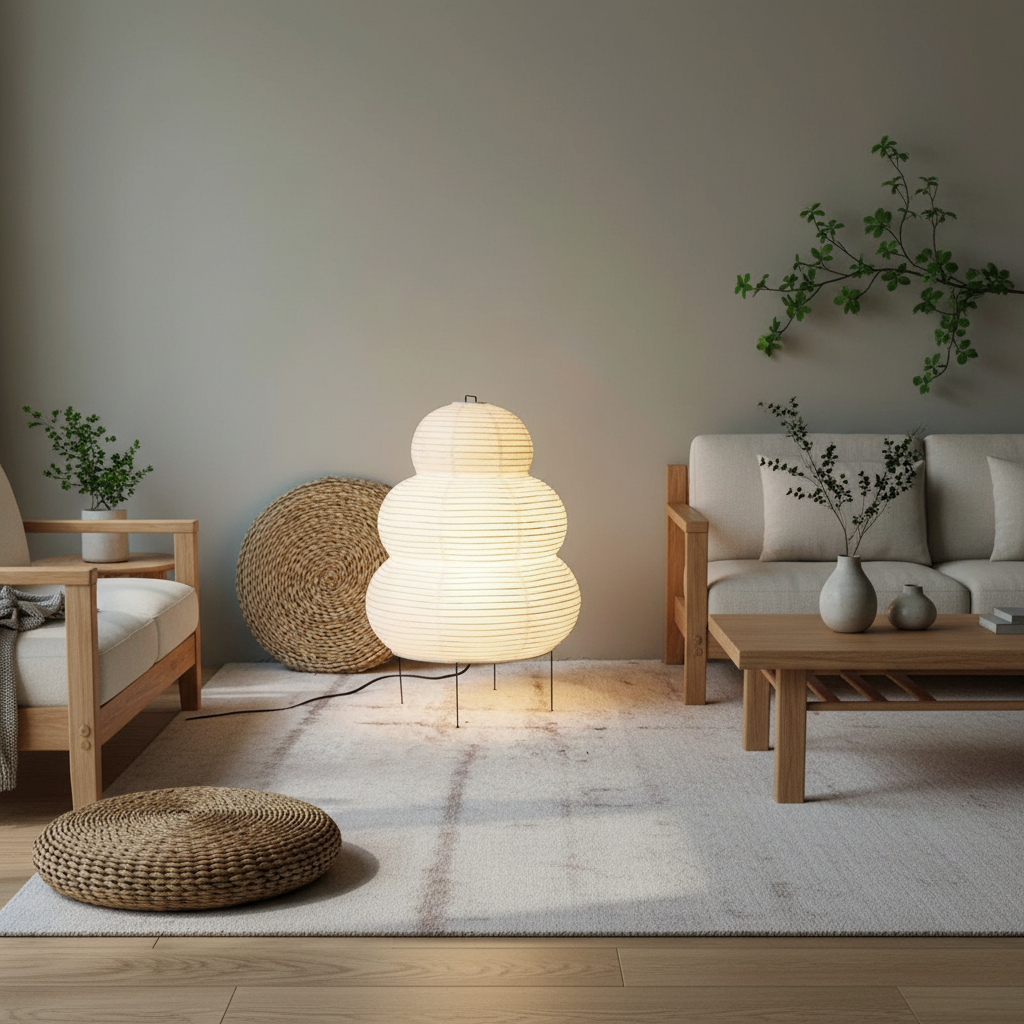 Lampe de chevet Japonaise en Papier Akari Style Yong