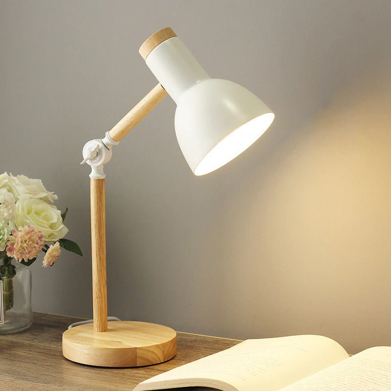 Lampe de chevet Bois Articulée LampesDeChevet Blanc