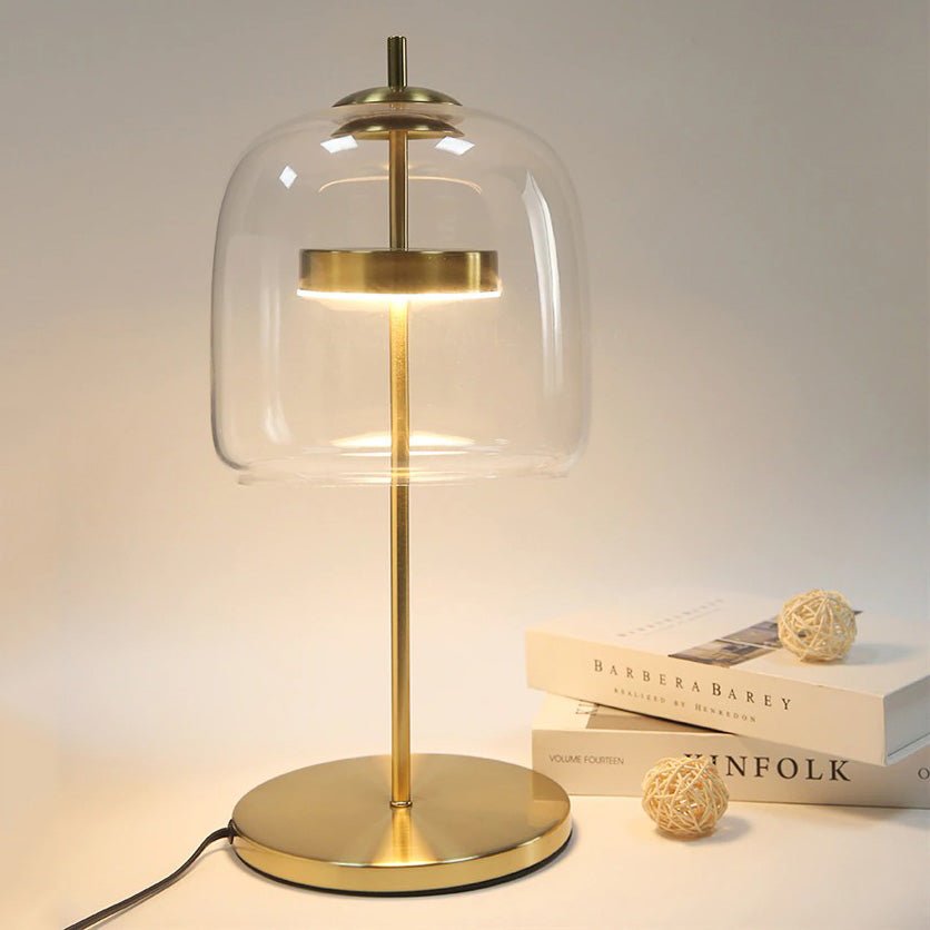 Paire de Lampes de Chevet, Design italien, Aluminium Brossé Verre