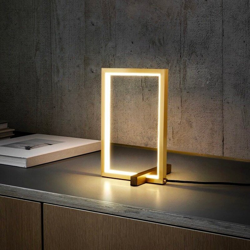 Lampe de chevet Design LED Rectangulaire LampesDeChevet Dorée