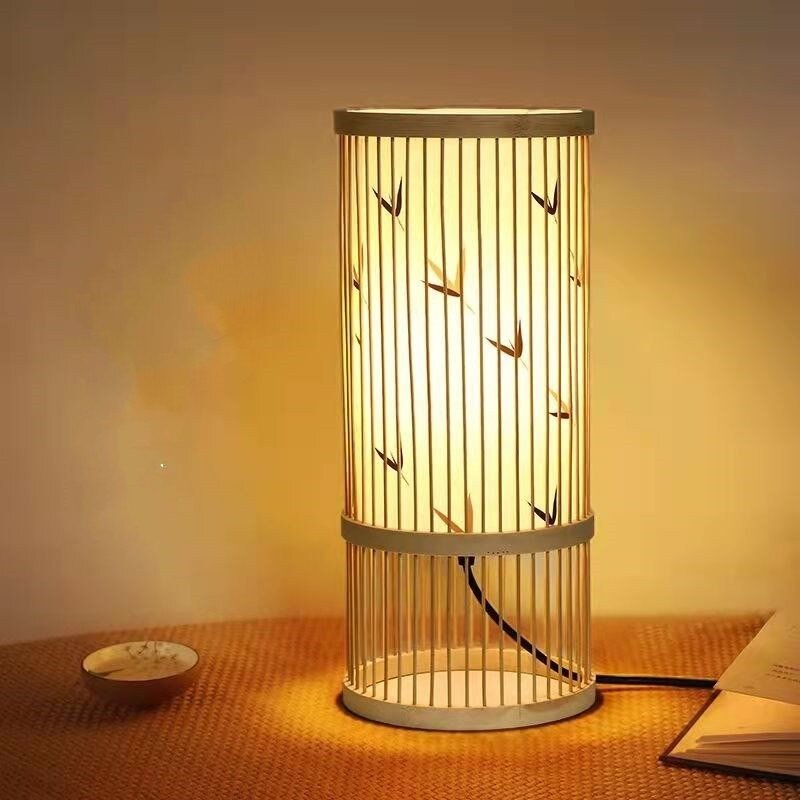 Lampe de chevet Japonaise Bambou Zen LampesDeChevet Oiseau