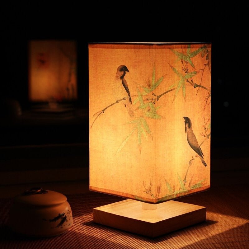 Lampe de chevet Japonaise Scandinave LampesDeChevet Oiseau