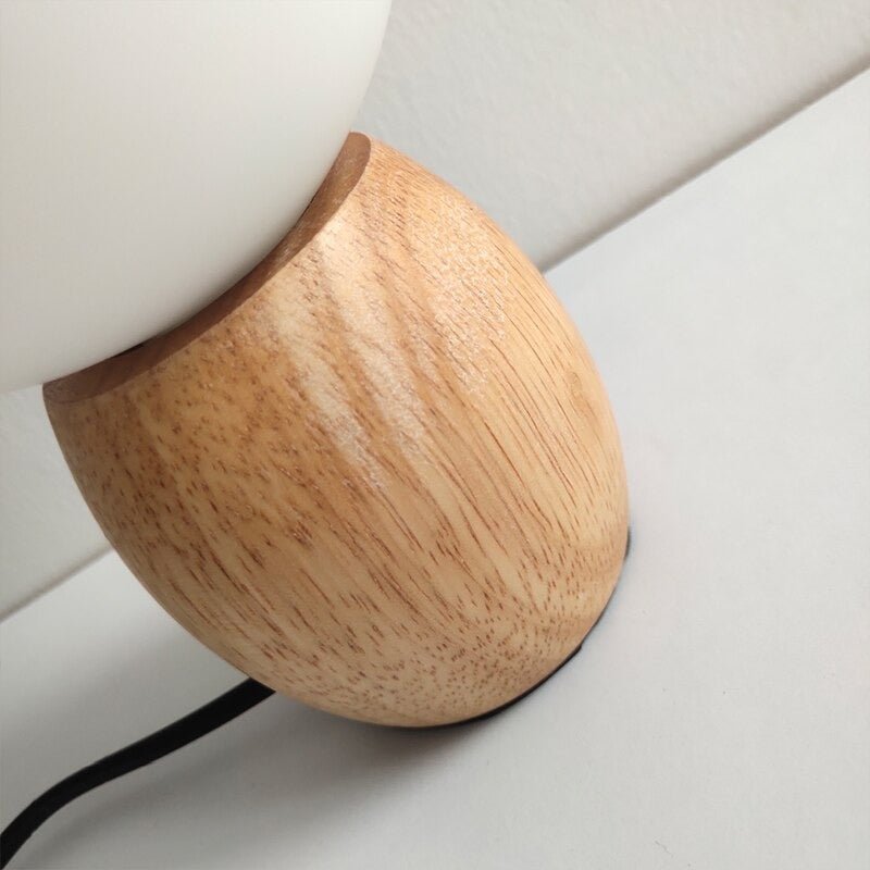 Lampe de chevet LED Boule en Bois LampesDeChevet