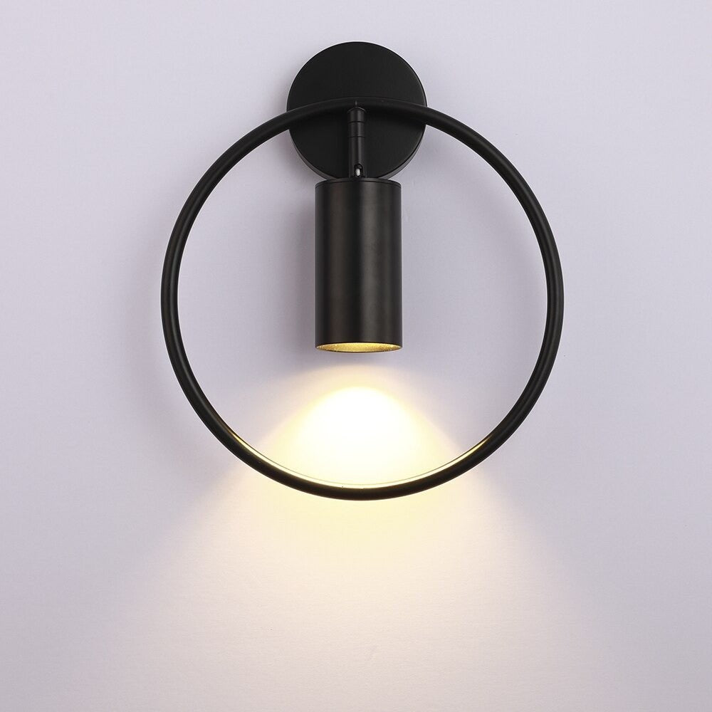 Lampe de chevet Murale Cercle Design LampesDeChevet Noir