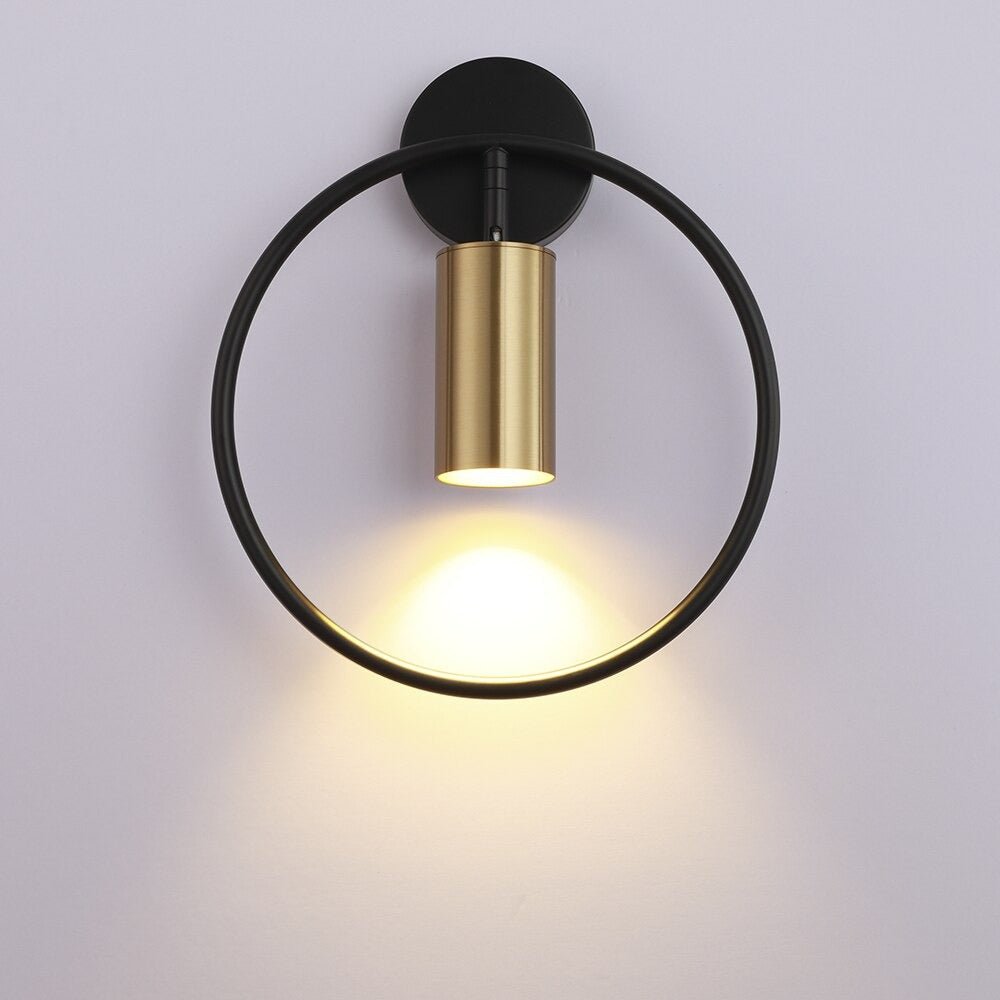Lampe de chevet Murale Cercle Design LampesDeChevet Noir & Bronze