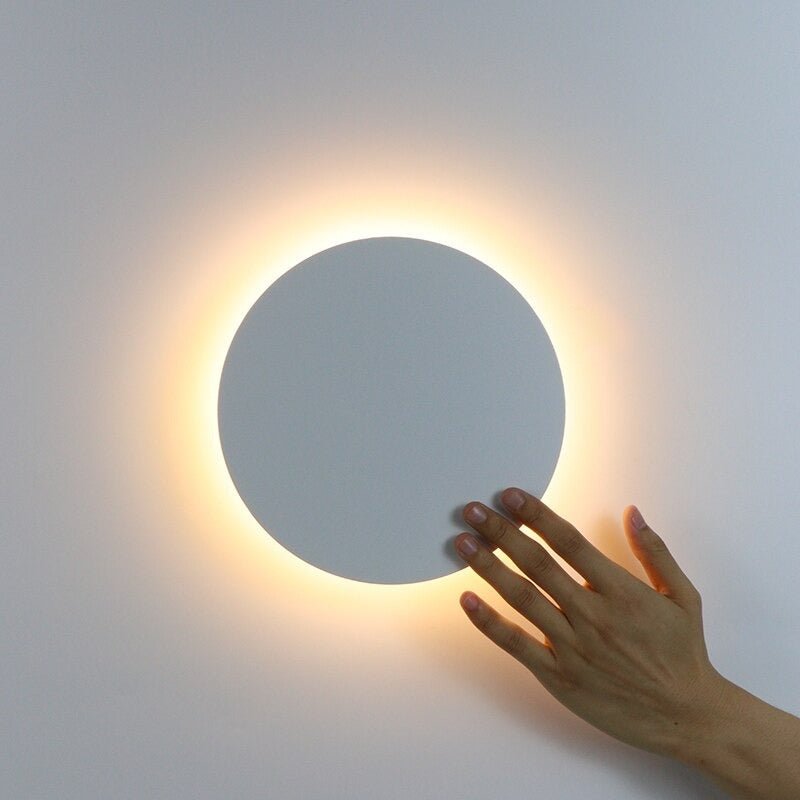 Lampe de chevet Murale Circulaire LampesDeChevet Blanc 20cm