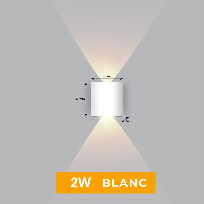 Lampe de chevet Murale Diamant LampesDeChevet 2W Blanc