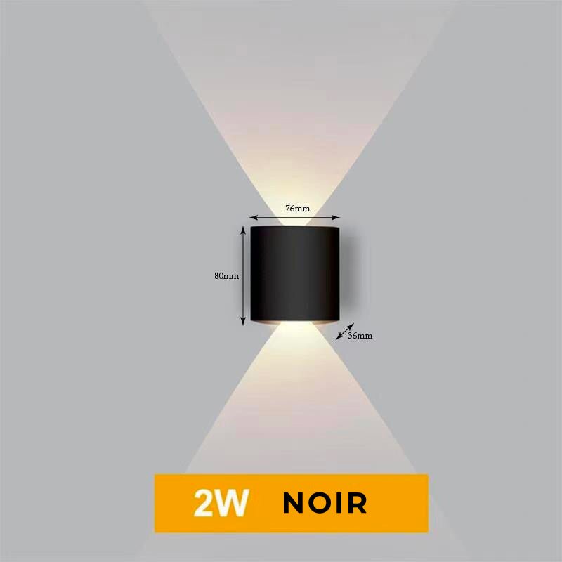 Lampe de chevet Murale Diamant LampesDeChevet 2W Noir