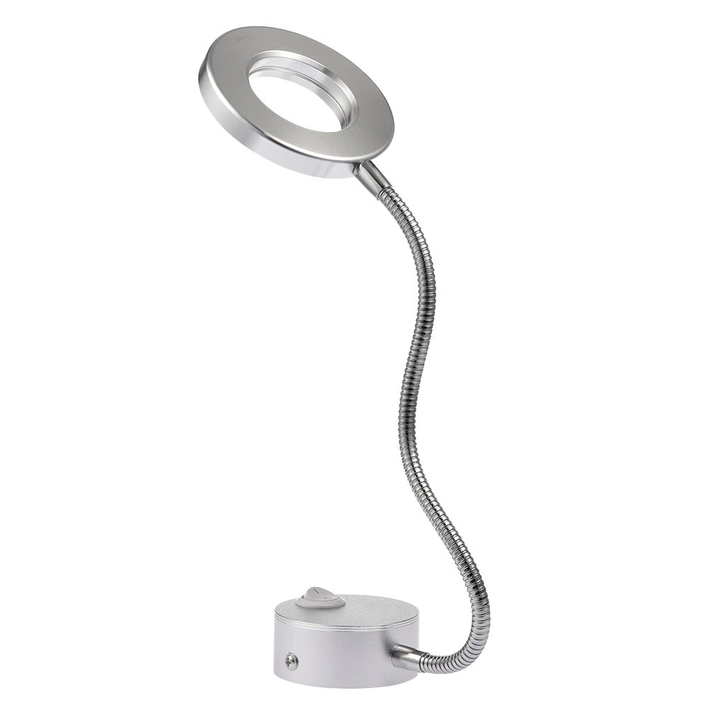 Lampe de chevet Murale LED Ronde LampesDeChevet Gris Froide