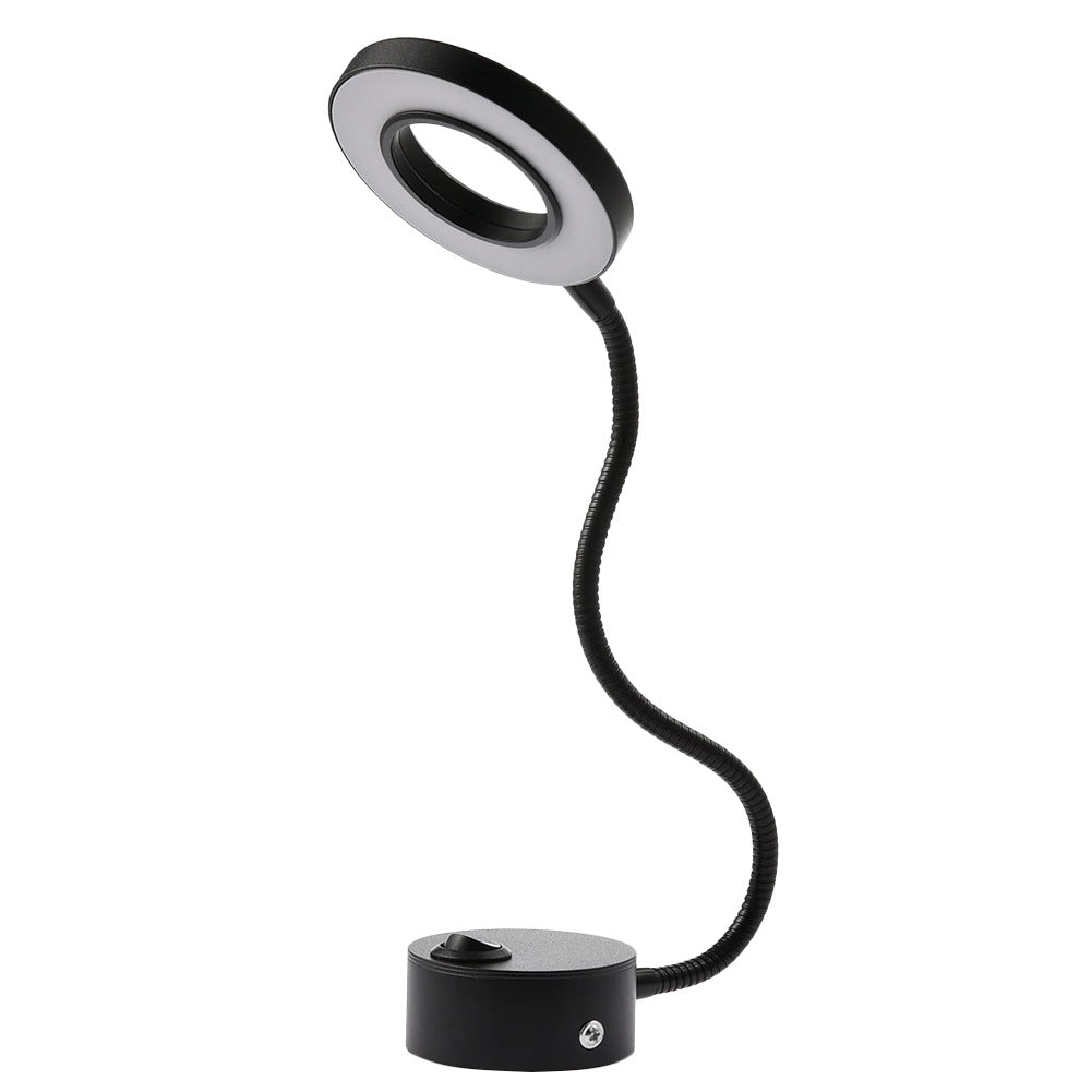 Lampe de chevet Murale LED Ronde LampesDeChevet Noir Froide