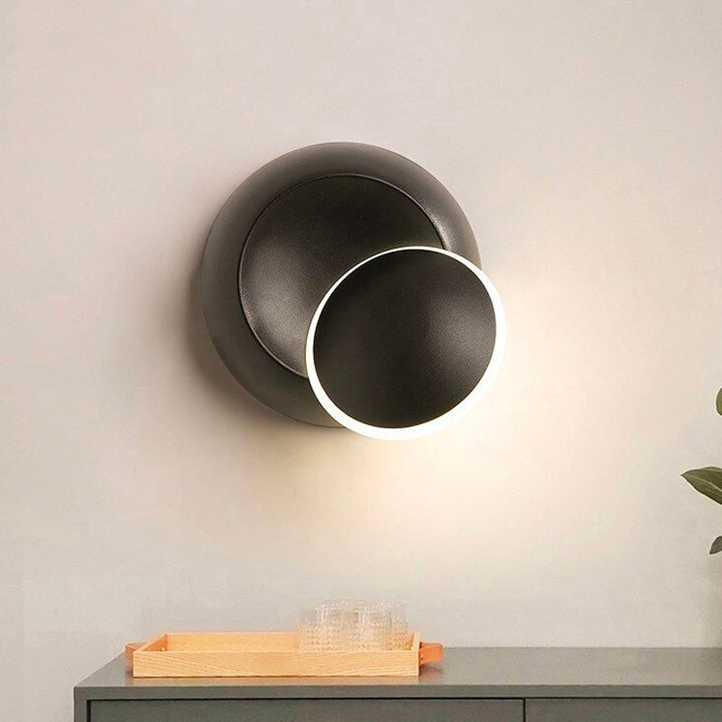 Lampe de chevet Murale LED Rotative LampesDeChevet Noir Froide
