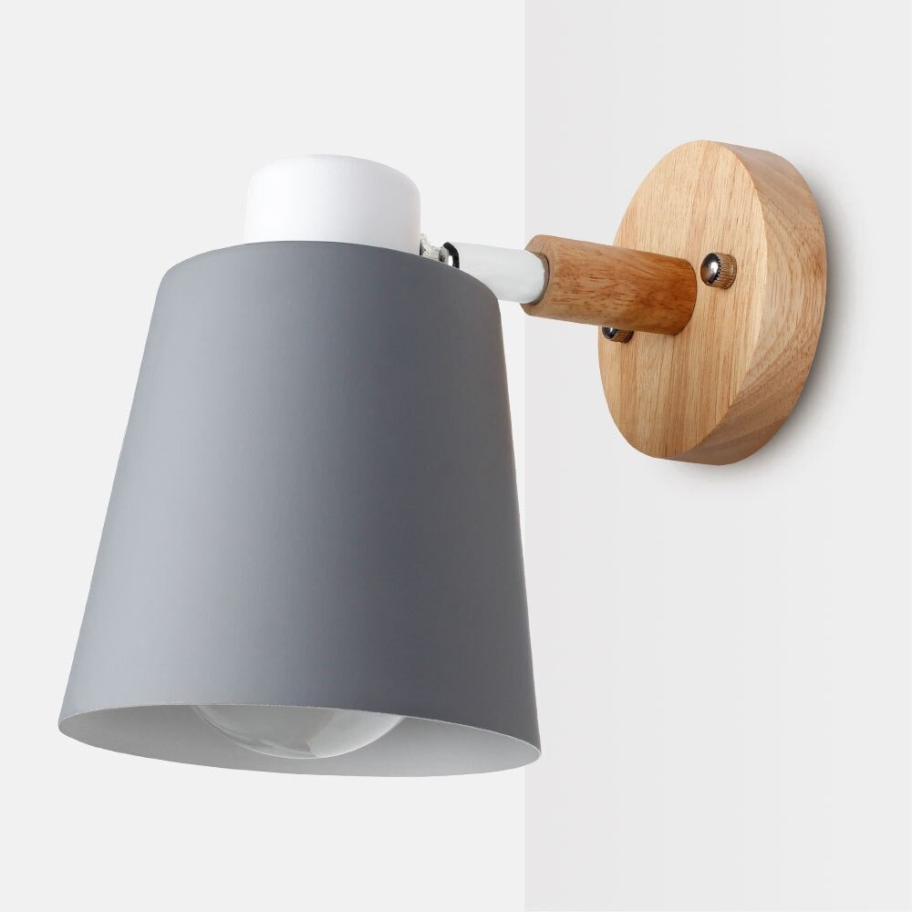 Lampe de chevet Murale Moderne Bois LampesDeChevet Gris