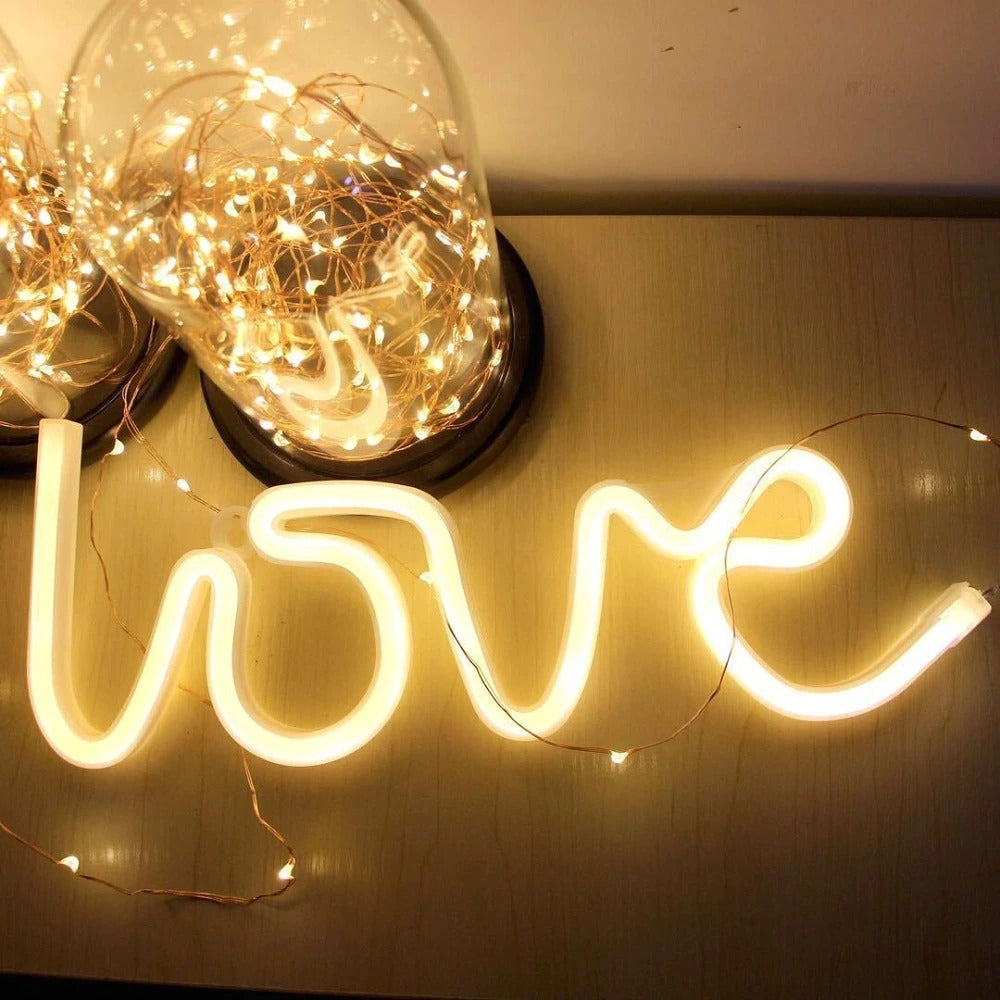 Lampe de chevet Néon LOVE LampesDeChevet Jaune 1