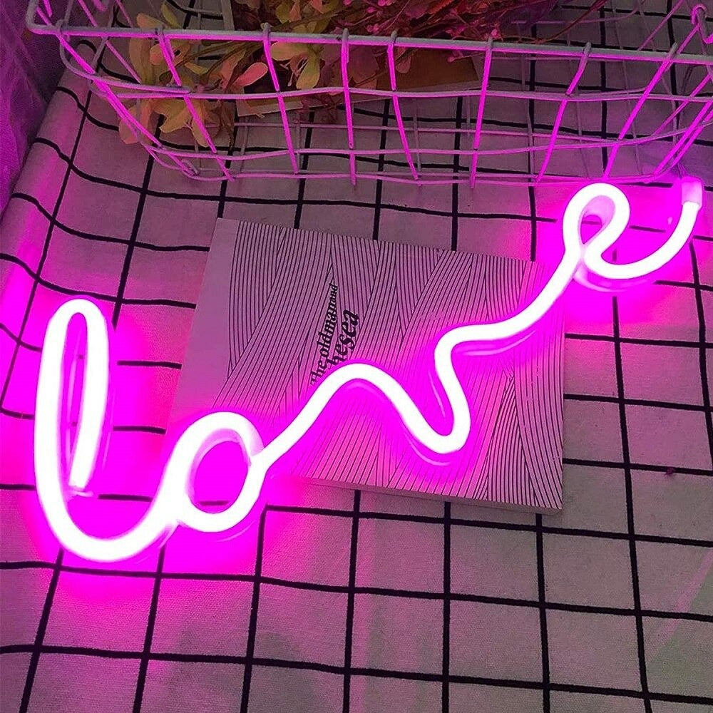 Lampe de chevet Néon LOVE LampesDeChevet Rose 2