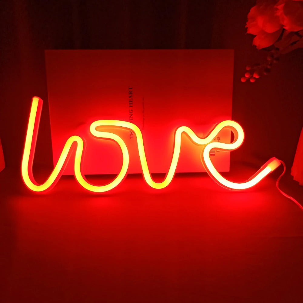 Lampe de chevet Néon LOVE LampesDeChevet Rouge 1