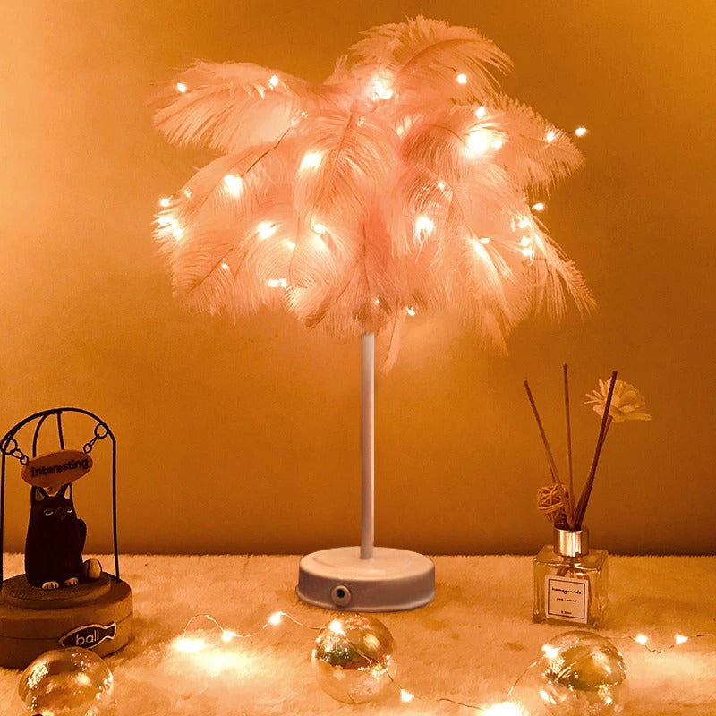 Lampe de chevet Plumes LED LampesDeChevet
