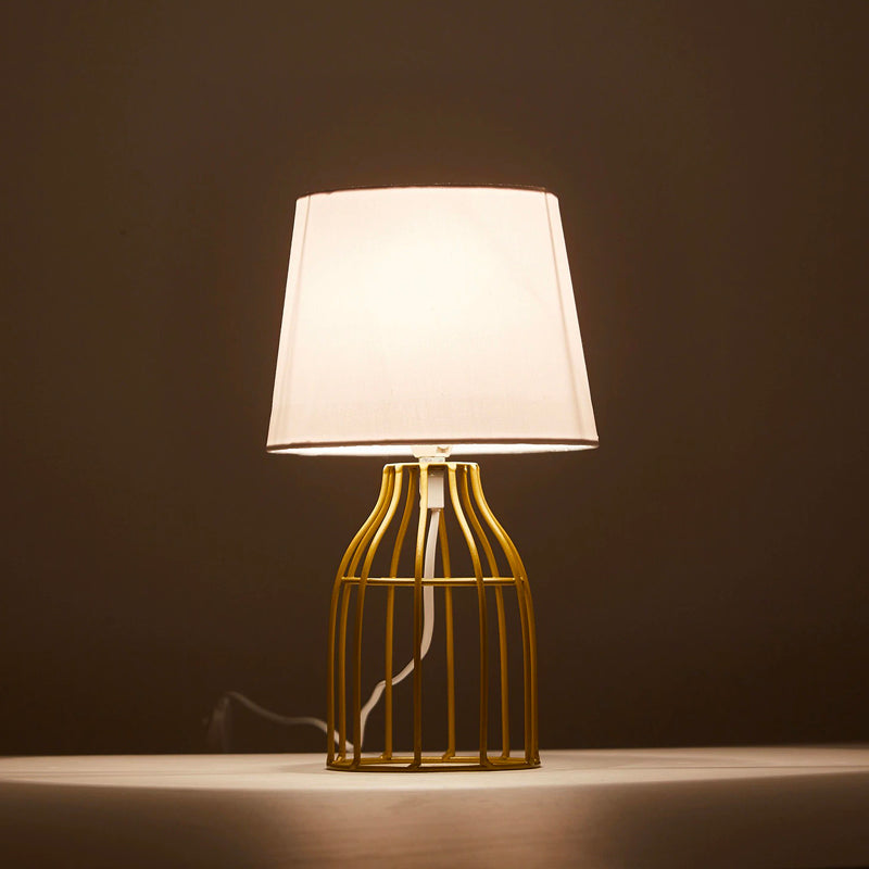 Lampe de chevet Rétro Métal Or/Blanc LampesDeChevet
