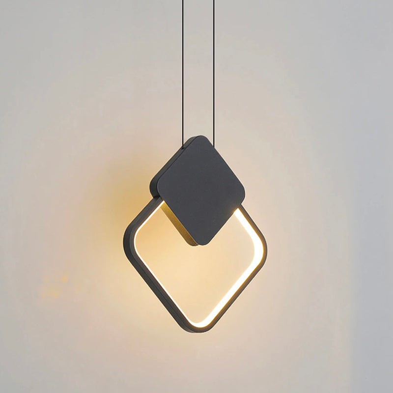 Lampe de chevet Suspendue Design LampesDeChevet Carré Noir