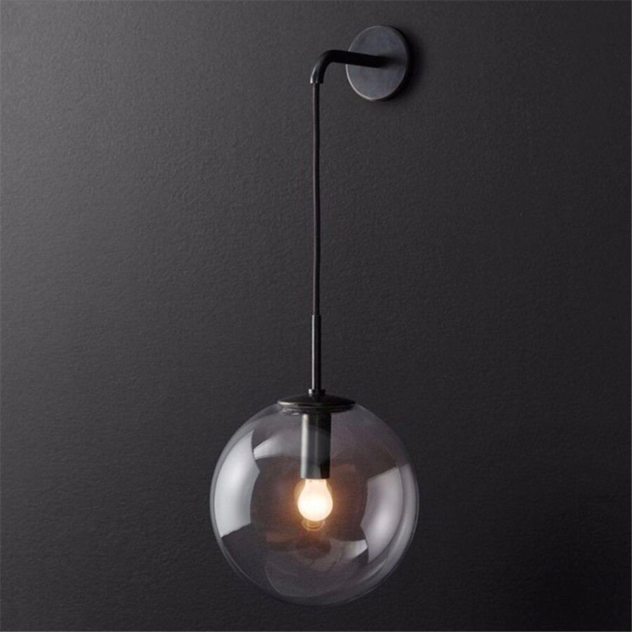 Lampe de chevet Suspendue Murale en Verre LampesDeChevet Noir