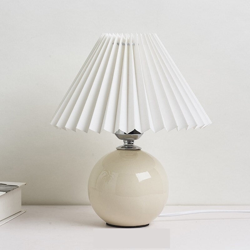 Lampe de chevet Vintage Céramique LampesDeChevet Blanc Beige