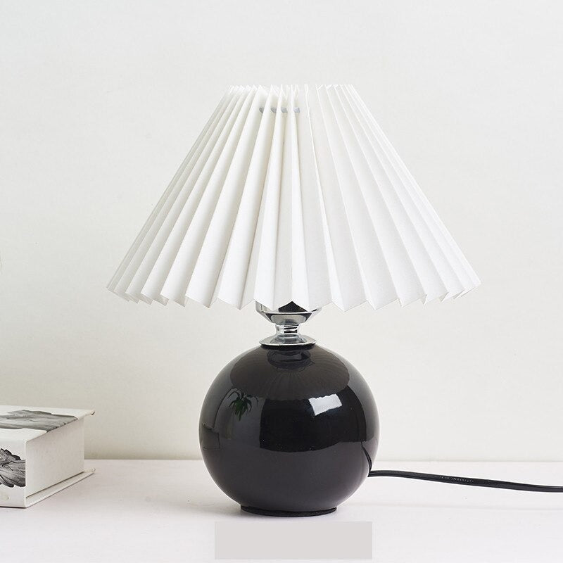 Lampe de chevet Vintage Céramique LampesDeChevet Blanc Noir