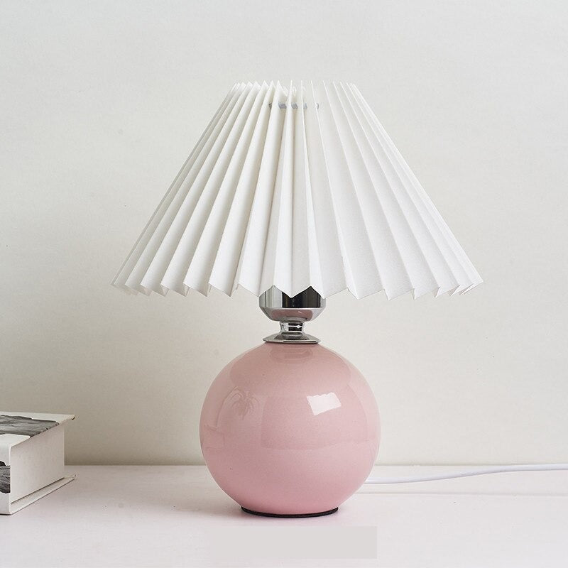 Lampe de chevet Vintage Céramique LampesDeChevet Blanc Rose