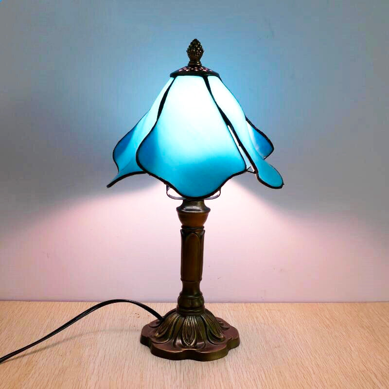 Lampe de chevet Vintage Tiffany Bleue LampesDeChevet 6