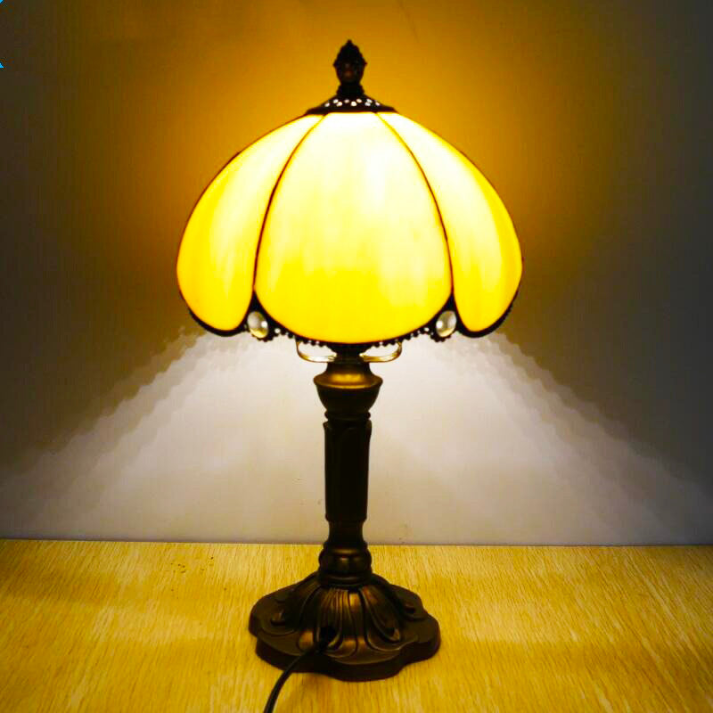 Lampe de chevet Vintage Tiffany Jaune LampesDeChevet 1