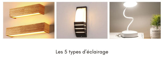 5 types éclairages