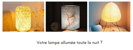 lampe de chevet allumee toute la nuit