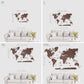 Wooden World Map Oak