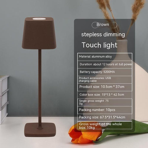 Lampe de bureau LED sans fil rechargeable – Tactile et à intensité réglable