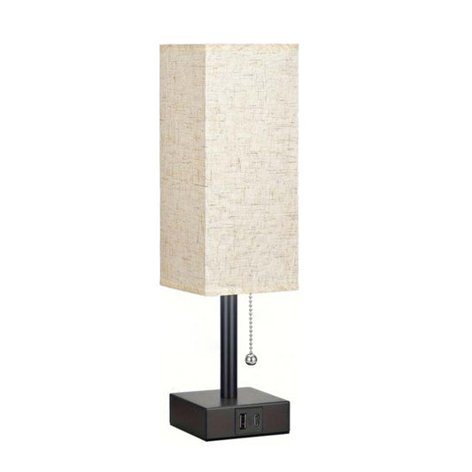 Lampe de Chevet Rectangulaire Moderne avec Charge USB