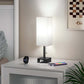 Lampe de Chevet Rectangulaire Moderne avec Charge USB