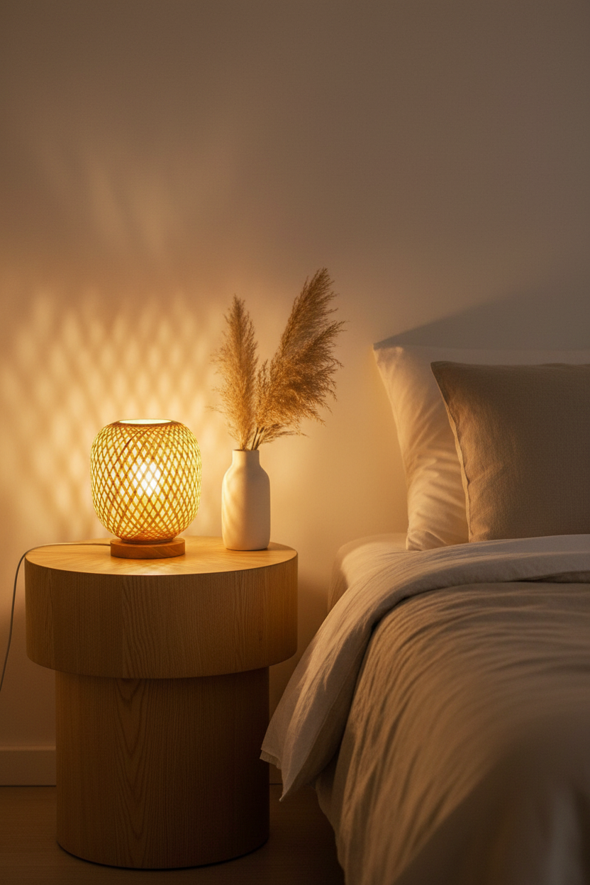 Lampe de chevet Bambou Boule