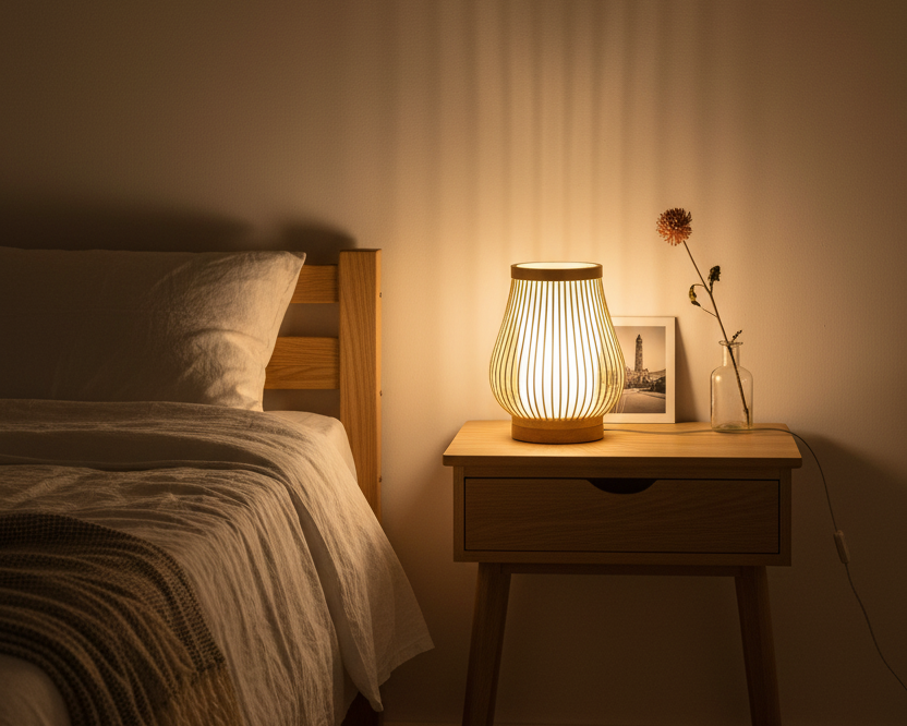 Lampe de chevet Bambou Lanterne