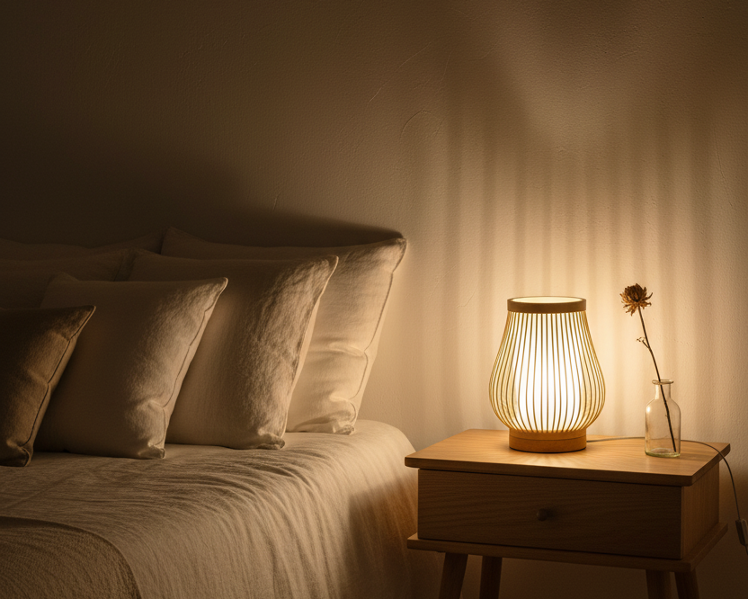 Lampe de chevet Bambou Lanterne