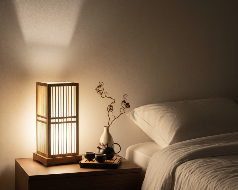 Lampe de chevet Japonaise Tatami