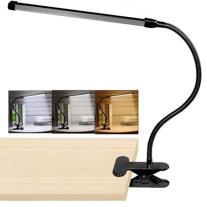 Lampe Pince Lampe de Chevet Sans Fil 36 LED&25Luminosité Lampe de