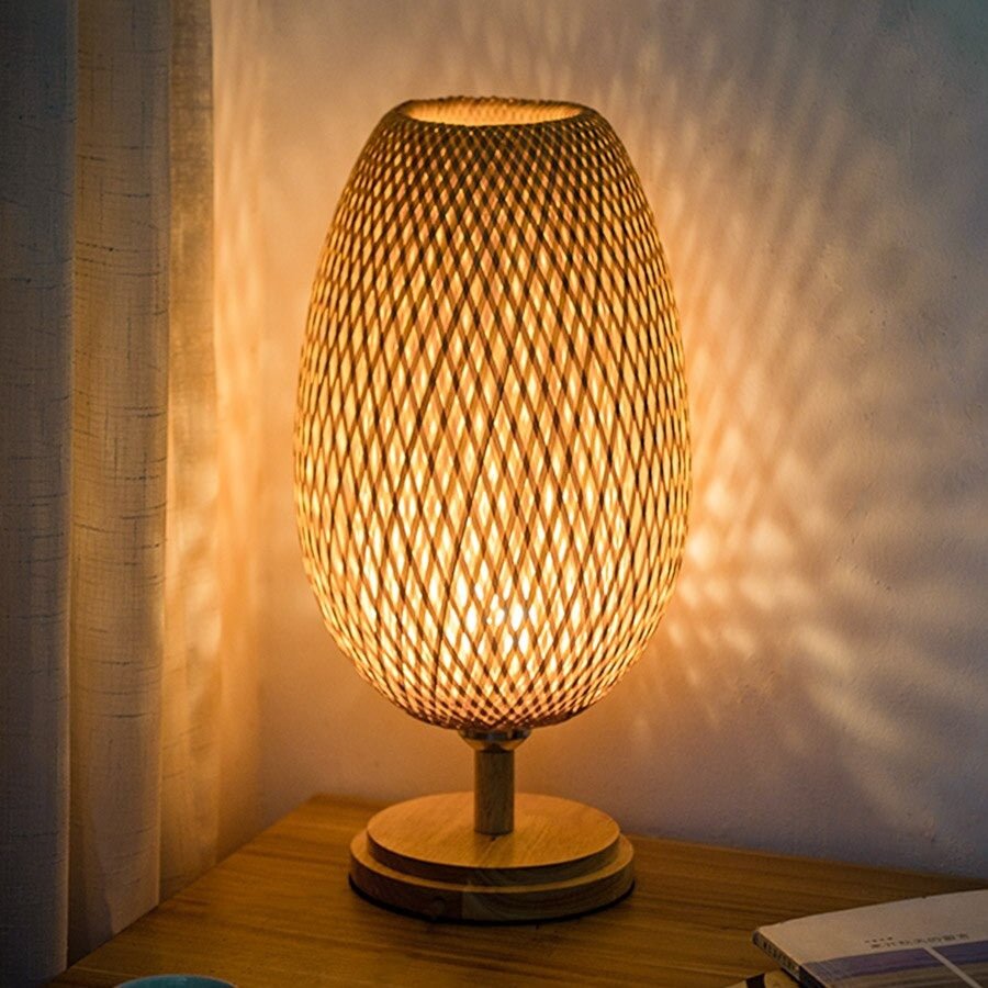 Lampe de chevet Bambou Tissé  LampesDeChevet   