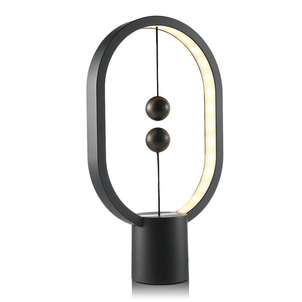 Lampe de chevet design noire à interrupteur magnétique