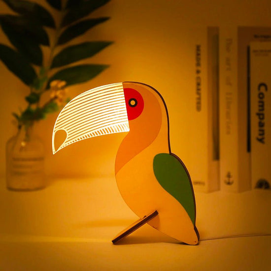 Lampe De Chevet Corbeau Décorative Résine Givrée - Hauteur 18 Cm, Longueur 28 Cm - Douille E14 (ampoule Non Incluse) - Style Gothique Et Moderne