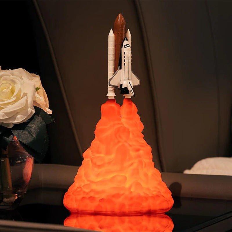 Lampe de chevet Enfant Fusée en décollage  LampesDeChevet Space Shuttle  