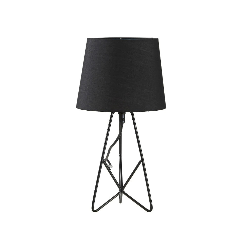 Lampe de table Lampe de chevet vintage Industrial noir Pied de lampe de  table sans abat