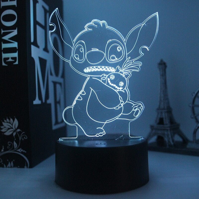 PRESENT Lampe de chevet Stitch création artisanal. Personnalisée :  : Luminaires et Éclairage