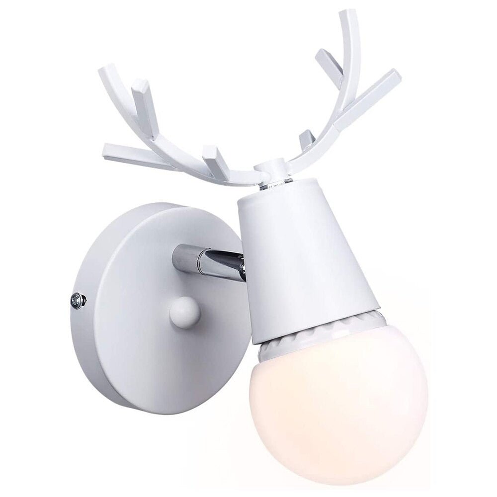 Lampe de chevet Murale Bois de Cerf  LampesDeChevet Blanc  