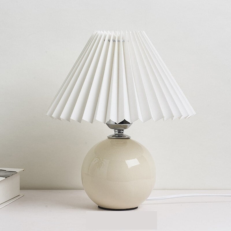 Lampe de chevet Vintage Céramique  LampesDeChevet Blanc Beige 