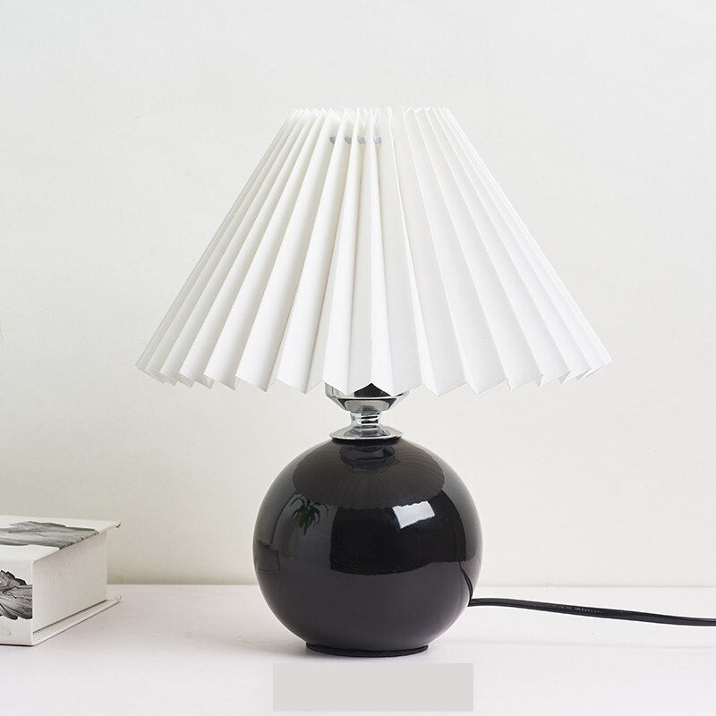Lampe de chevet Vintage Céramique  LampesDeChevet Blanc Noir 