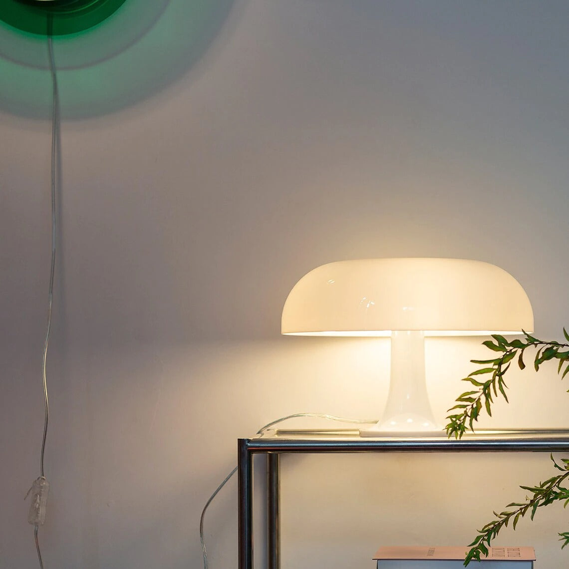 Lampadaire LED blanc moderne forme champignon 